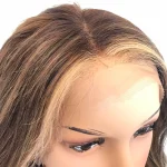 پوستیژ هایلایت موی طبیعی ۳۰ اینچ وارداتی و دست‌دوز | لایت شکلاتی و کرم - تصویر 8